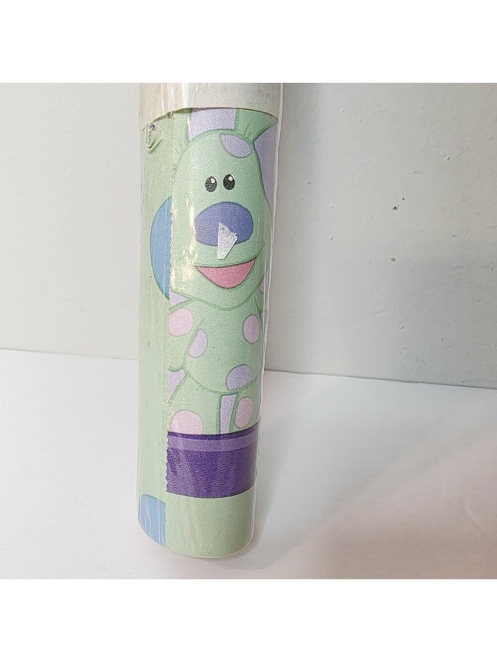 Vtg Nickelodeon Blues Clues Blue's Room Wallpaper Border 5 Yards Green Purple